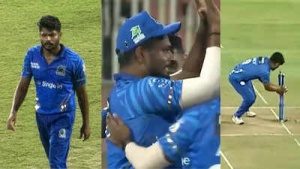 Rare! Sanju Samson and elder brother combine to take team's first wicket of KCL season - Watch