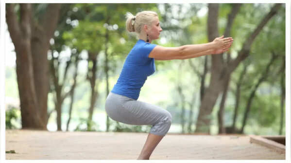 Chair Pose strengthening lower body