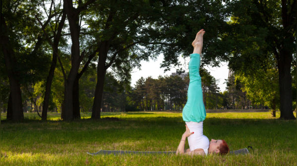 Shoulderstand Pose: A yoga pose to increase blood flow to the thyroid