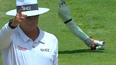 Umpire decision under scrutiny during the WI vs AUS Test