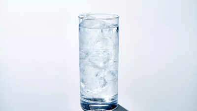 Refreshing glass of cold water
