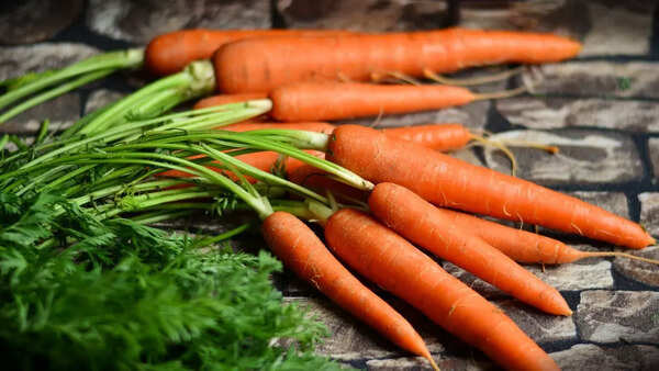 Fresh carrots rich in beta-carotene