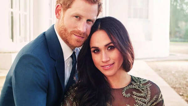 Meghan Markle and Prince Harry exiting Windsor Castle after their wedding