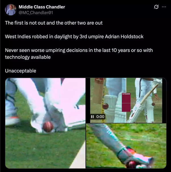 Daren Sammy questions DRS decisions in the first Test.
