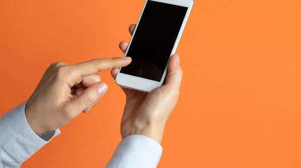 Person using one hand to hold the phone, index finger to scroll